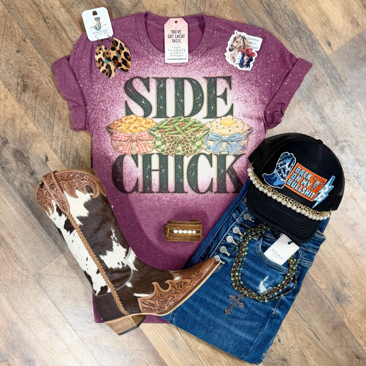 Side Chick | Western Holiday Tee - Painted Aces Boutique