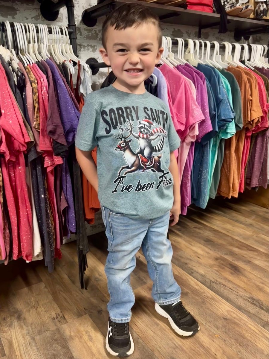 Sorry Santa I’ve Been Feral | Kids Cool Country Tees - Painted Aces Boutique