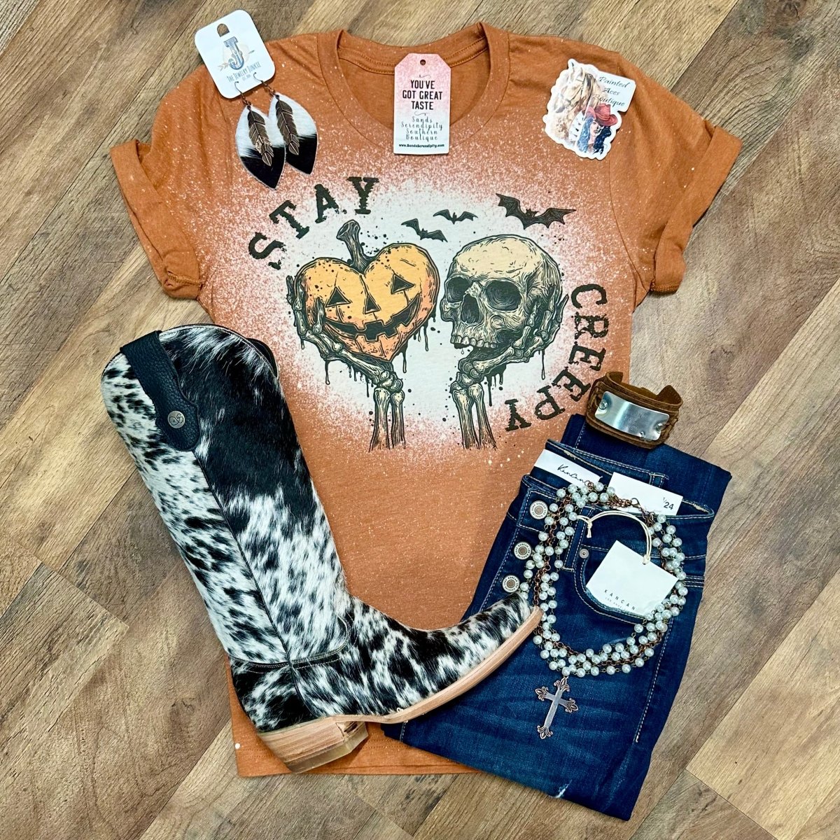 Stay Creepy | Fall Vibes Graphic T-Shirt - Painted Aces Boutique