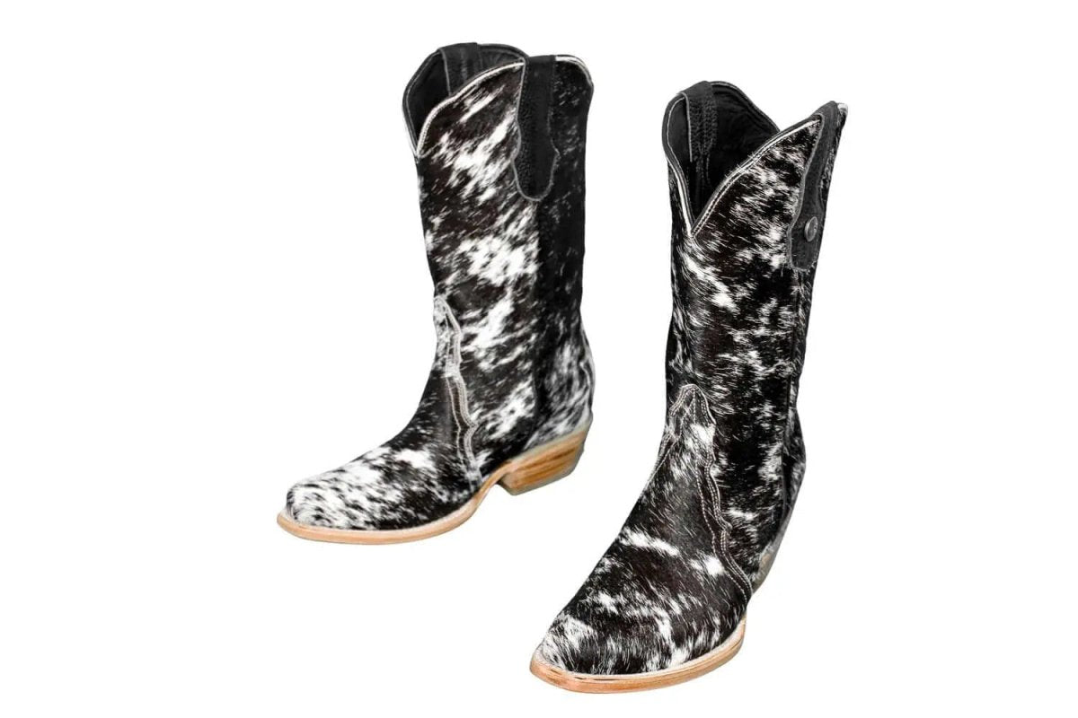The Carmen Cowhide Boots – Size 6 - Painted Aces Boutique