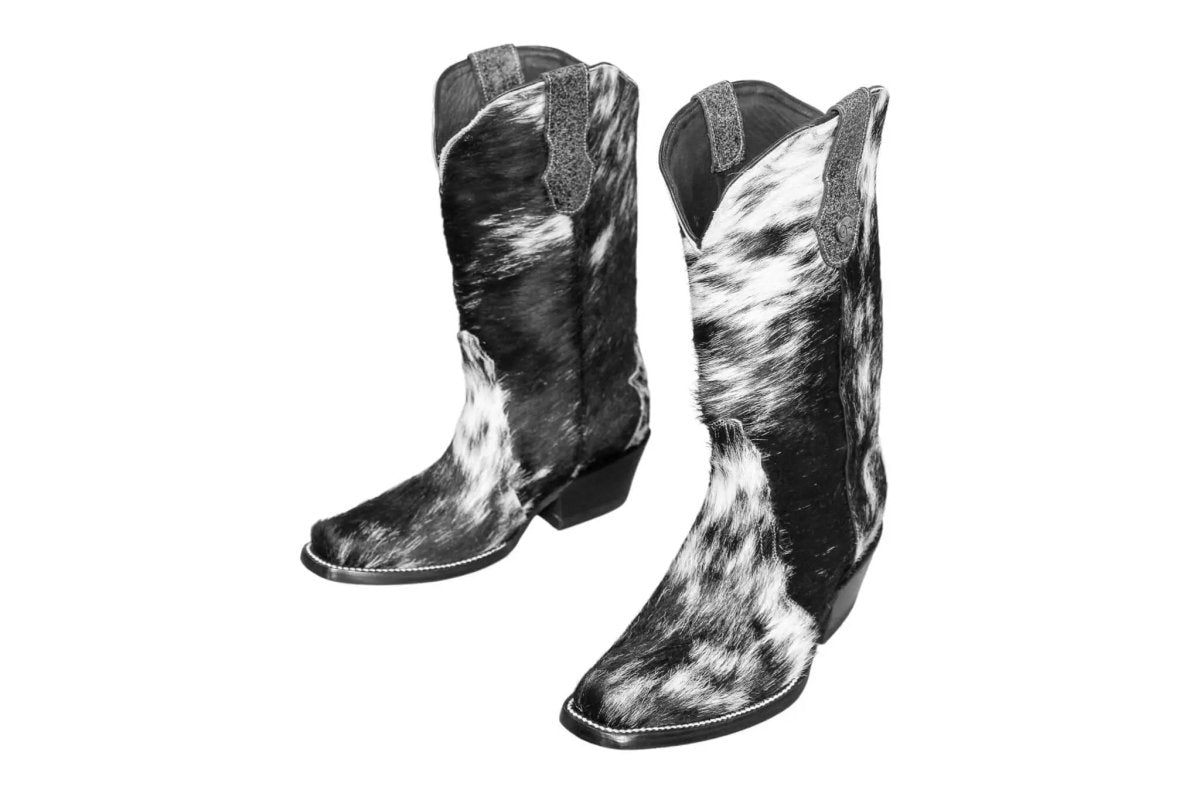 The Carmen Cowhide Boots – Size 7 - Painted Aces Boutique