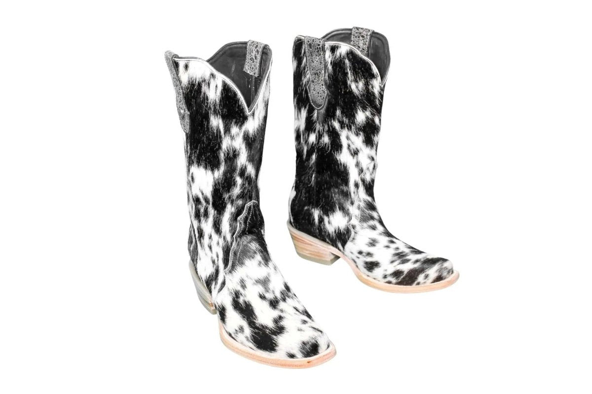 The Carmen Cowhide Boots – Size 8 - Painted Aces Boutique