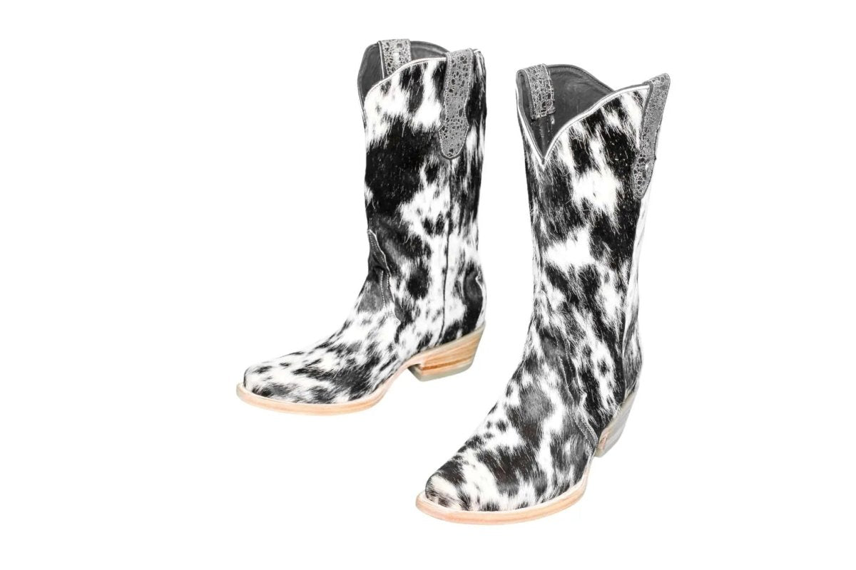 The Carmen Cowhide Boots – Size 8 - Painted Aces Boutique