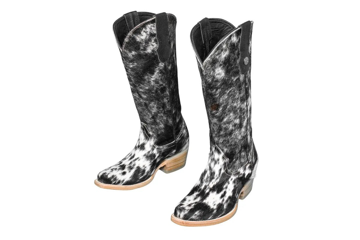 The Dakota Cowhide Boots - Size 6 US - Painted Aces Boutique