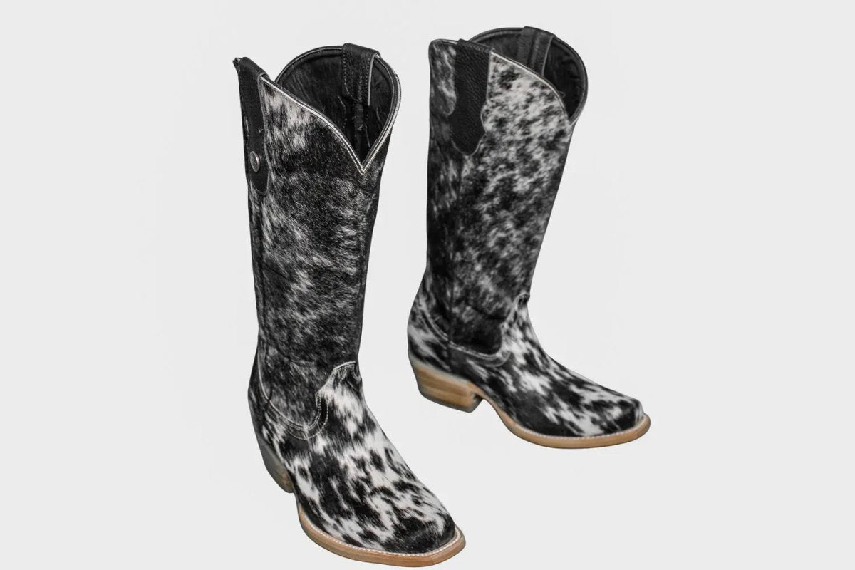 The Dakota Cowhide Boots - Size 6 US - Painted Aces Boutique