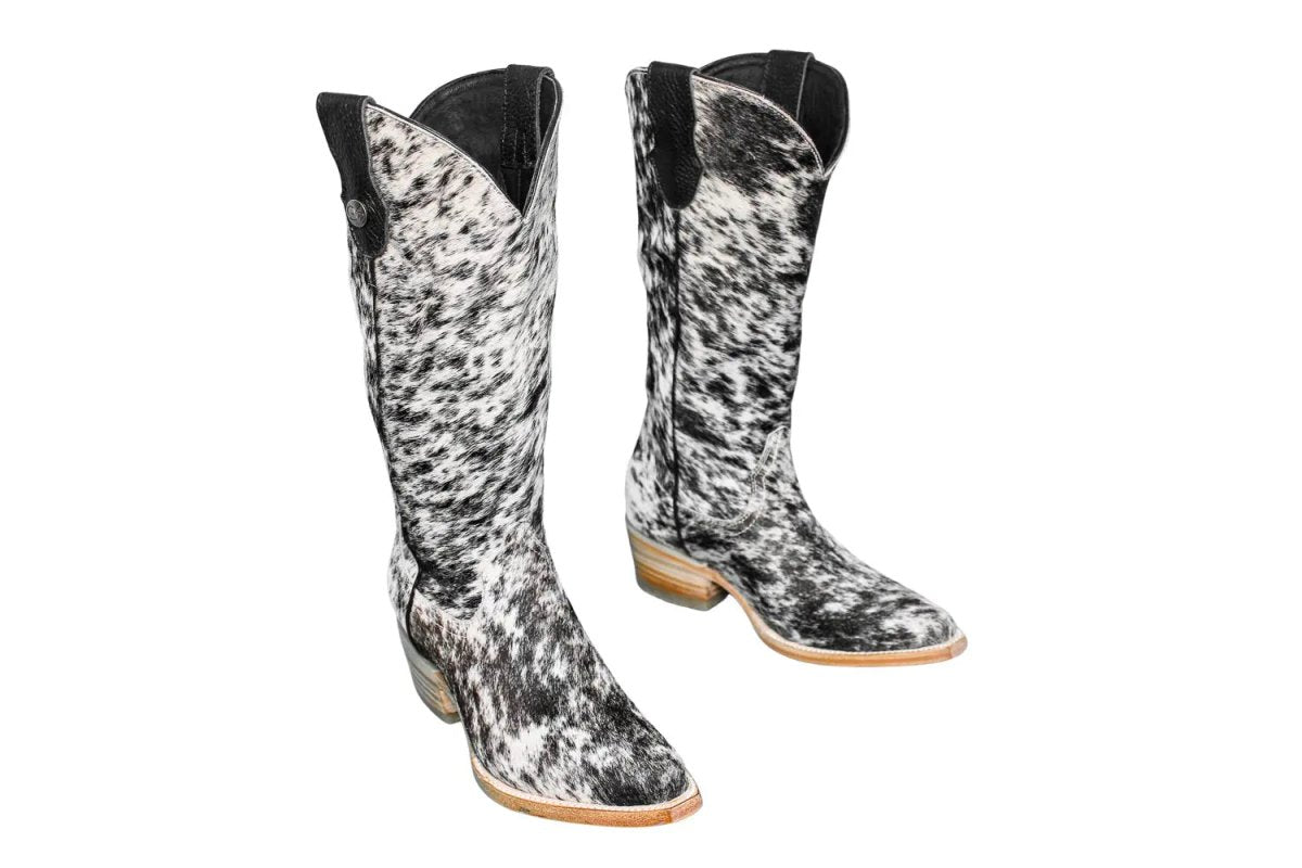 The Dakota Cowhide Boots - Size 6.5 US - Painted Aces Boutique
