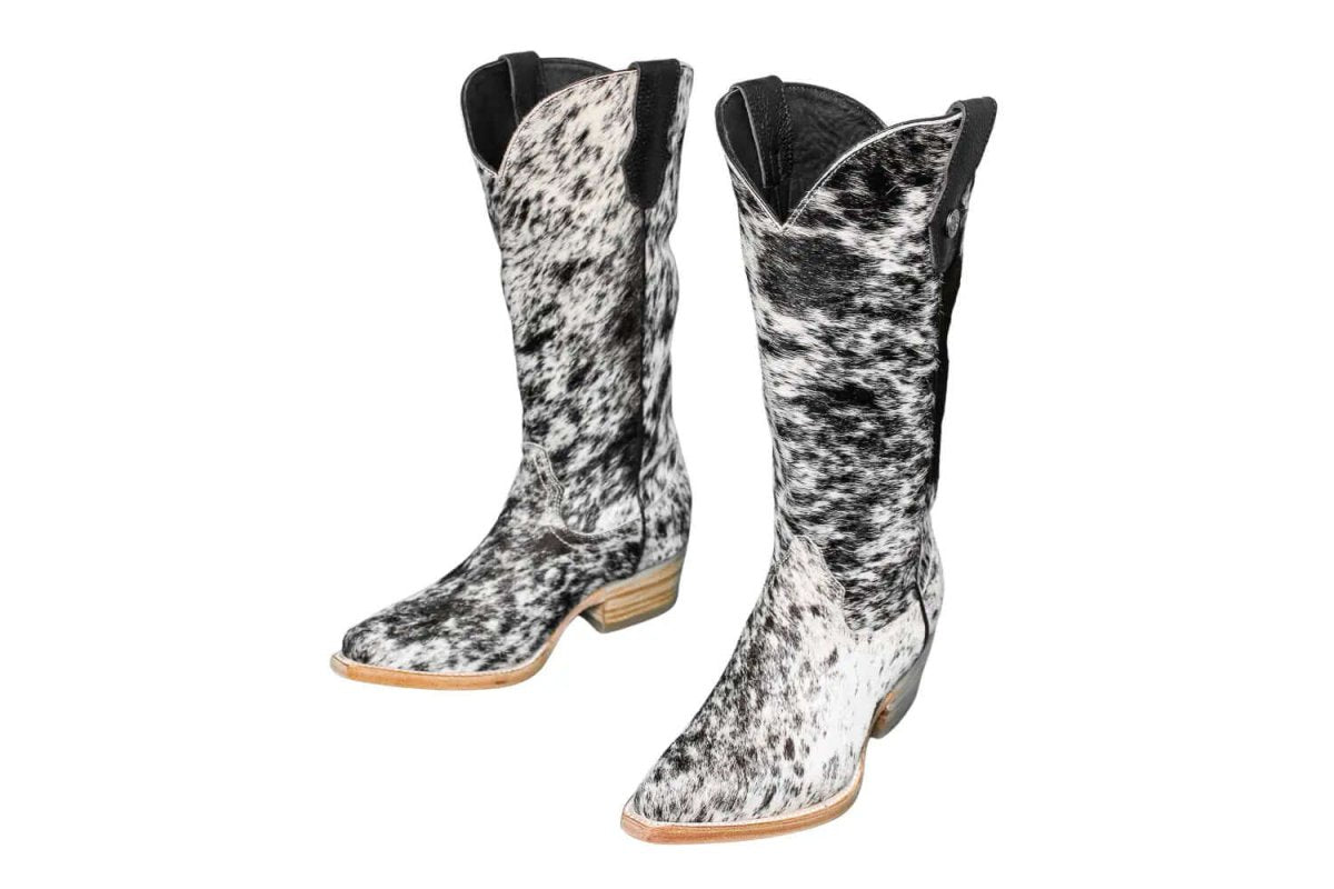 The Dakota Cowhide Boots - Size 6.5 US - Painted Aces Boutique