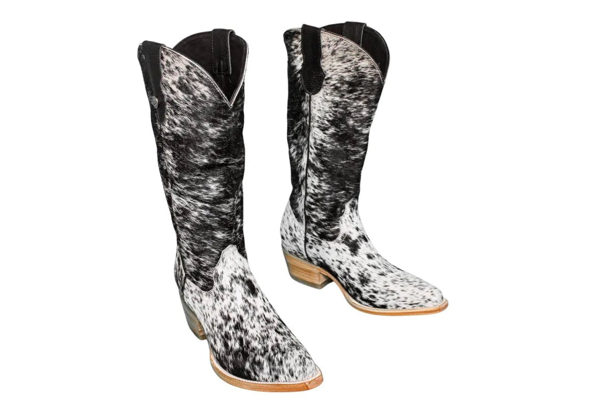 The Dakota Cowhide Boots - Size 8.5 US - Painted Aces Boutique