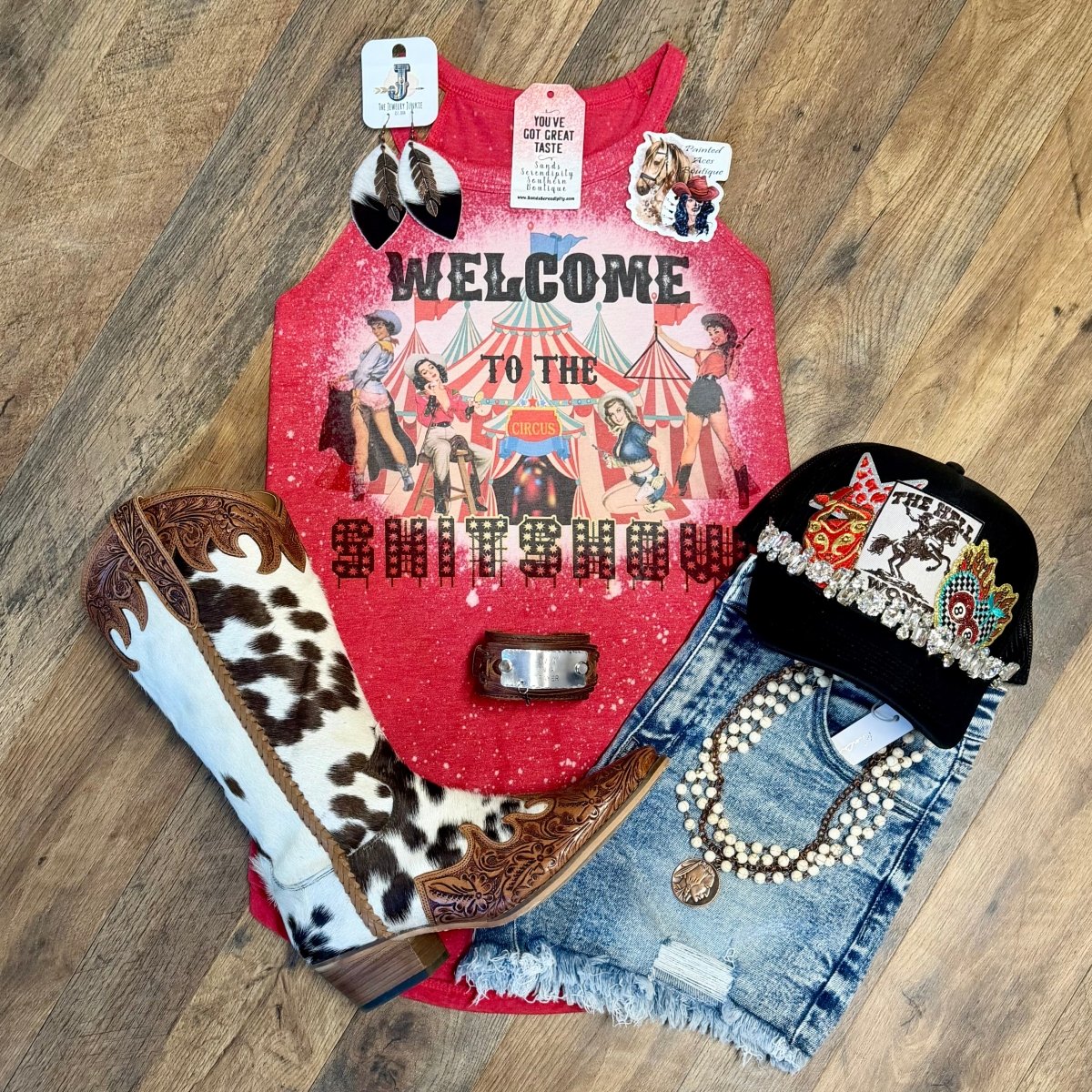 Welcome To The Shitshow Tank | Country Graphic Tank Top - Painted Aces Boutique