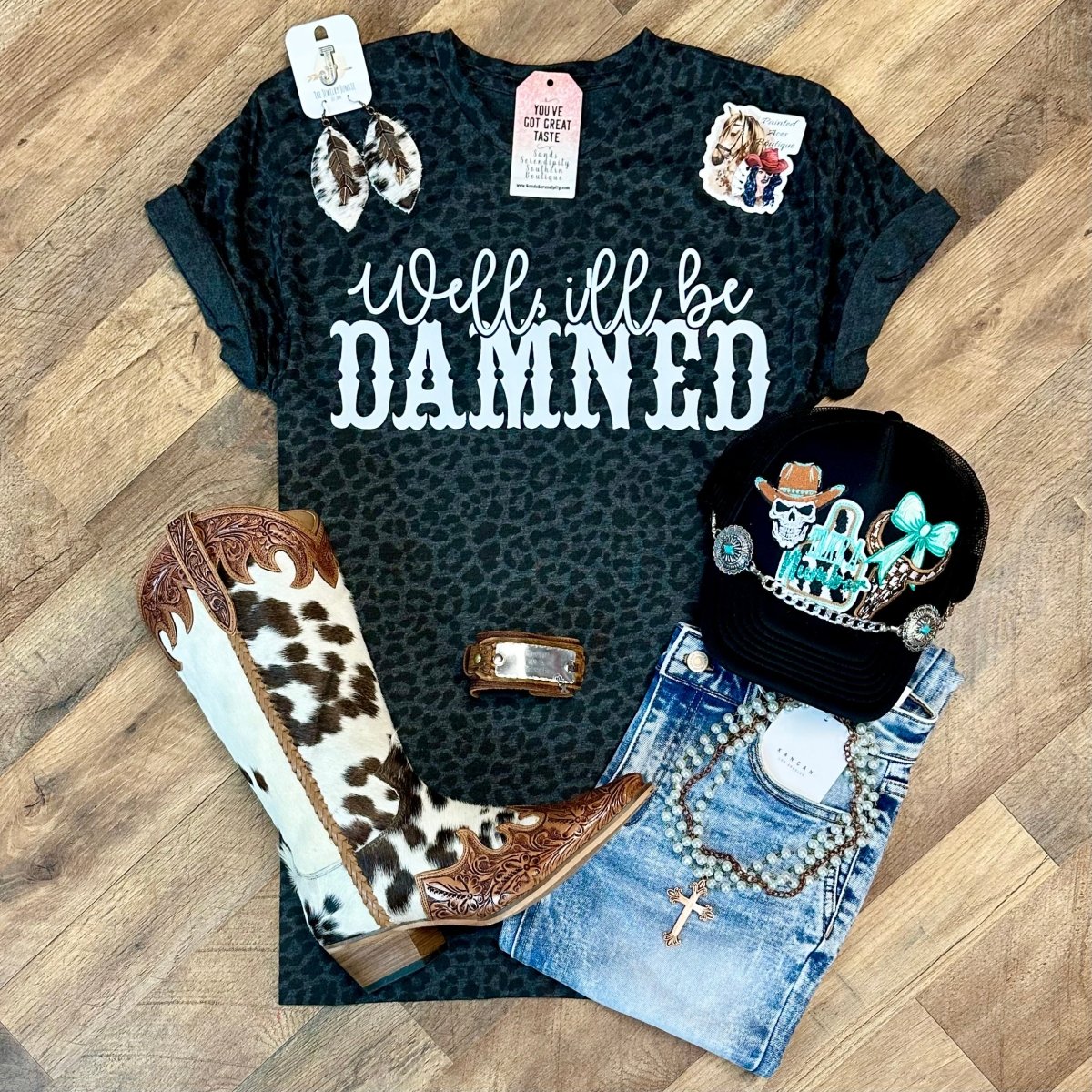 Well I’ll Be Damned | Wild West Graphic Tees - Painted Aces Boutique