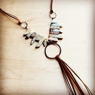 Aqua Terra Fringe Necklace - Sands Serendipity Boutique