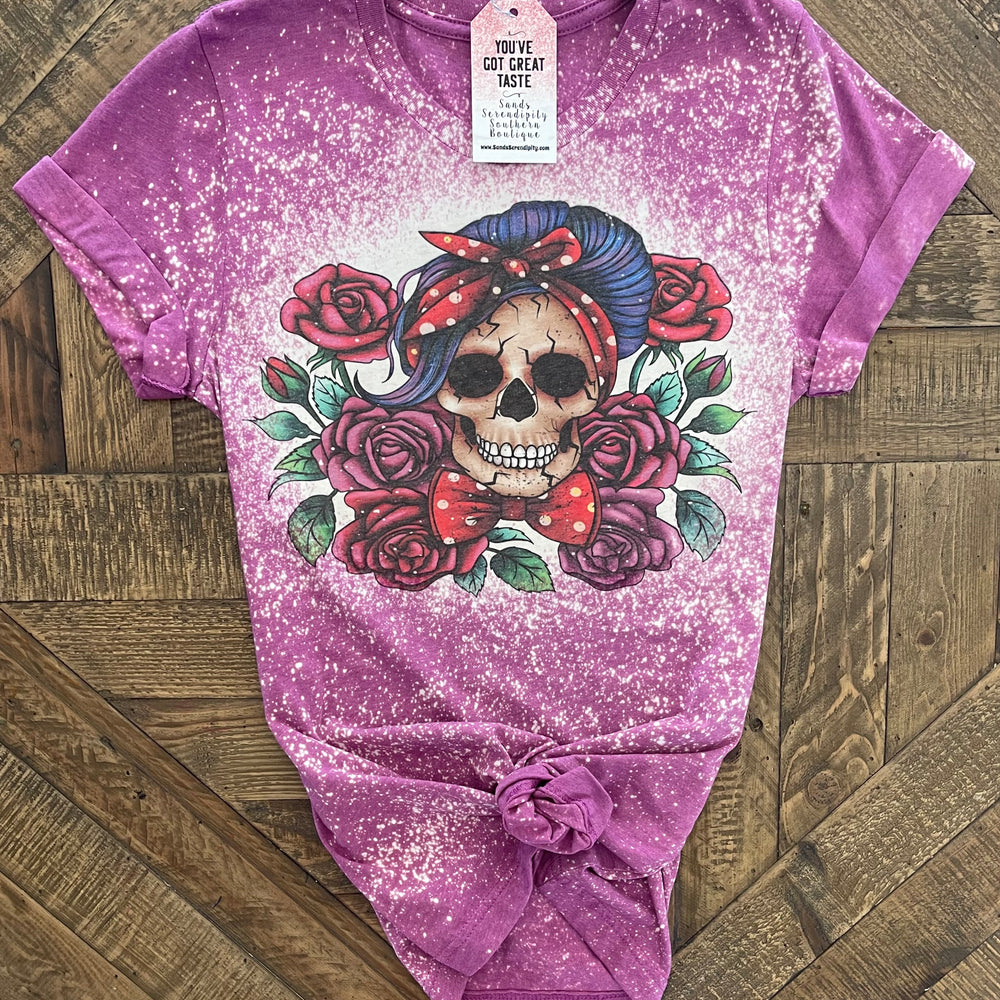 Floral Skull Tee💀 - Sands Serendipity Boutique