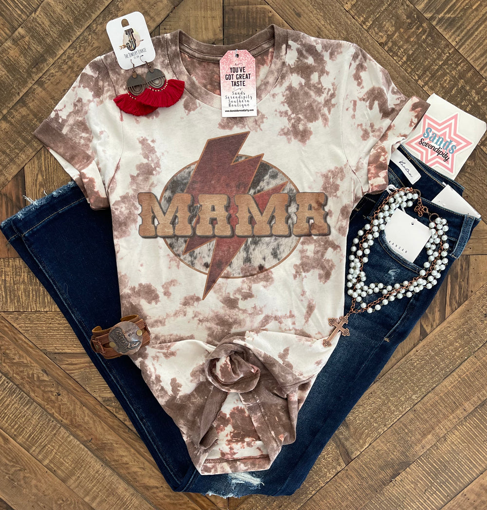 Cowhide Mama Tee ❤️-Painted Aces Boutique