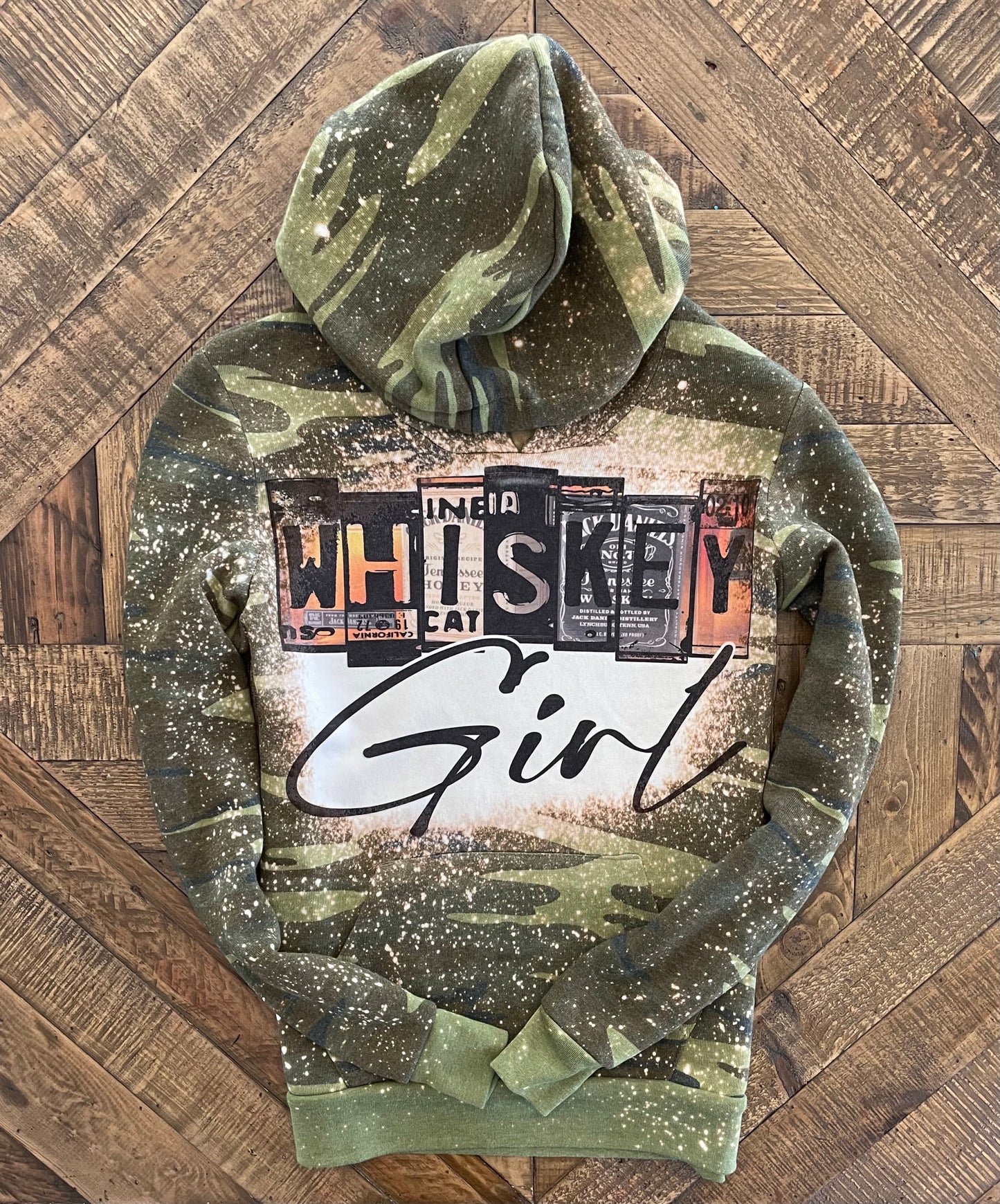 Whiskey Girl Camo Hoodie 🥃 - Sands Serendipity Boutique