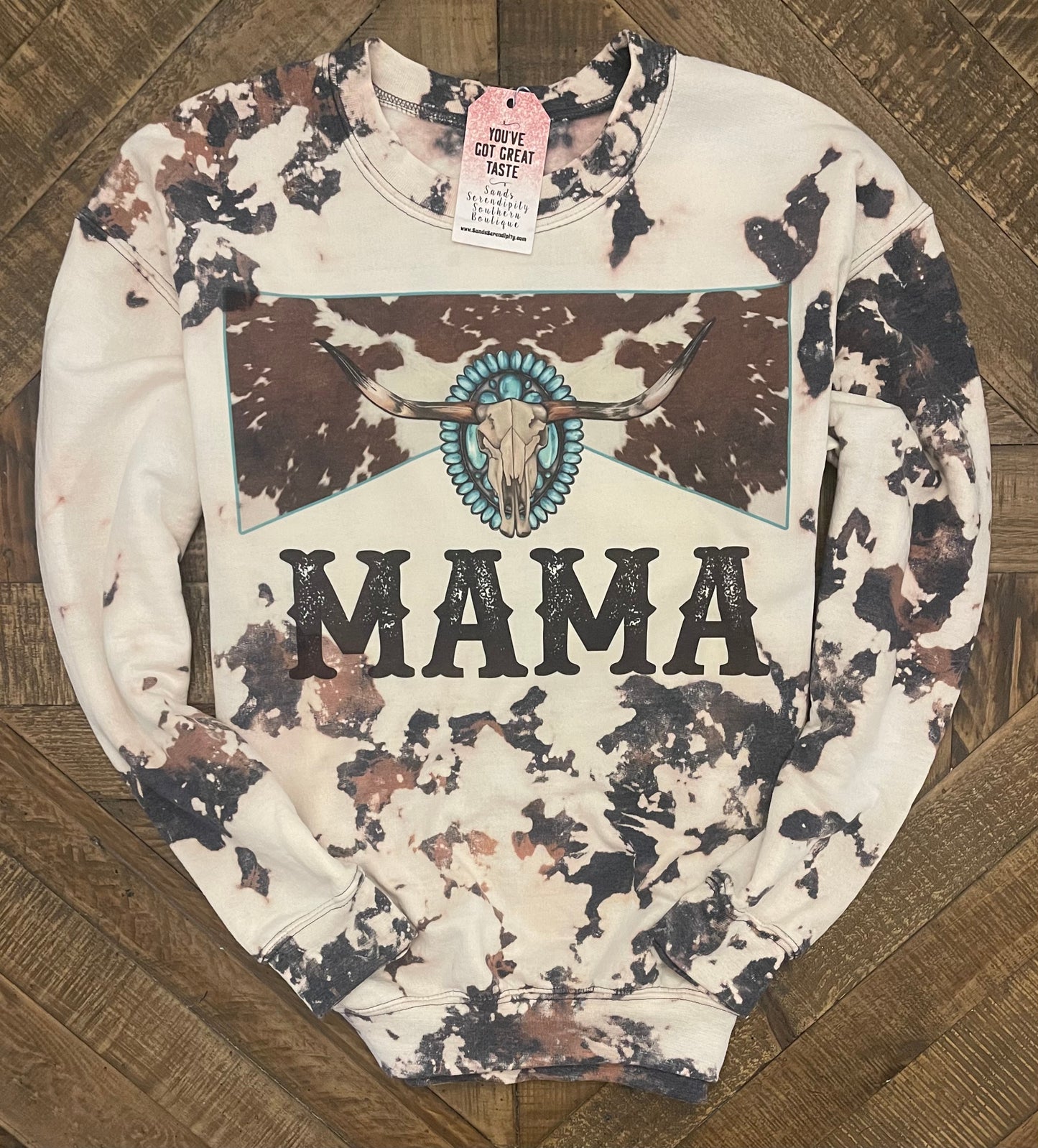 Cowhide Mama Sweatshirt 🐮