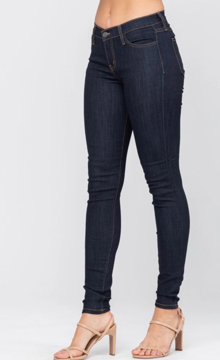 Classic Dark Wash Rayon Skinny Jean - Sands Serendipity Boutique