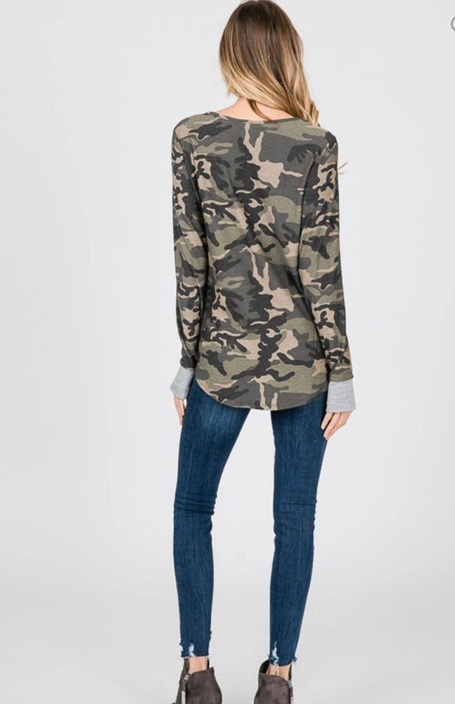 
                      
                        Crisscross Camo Top - Sands Serendipity Boutique
                      
                    